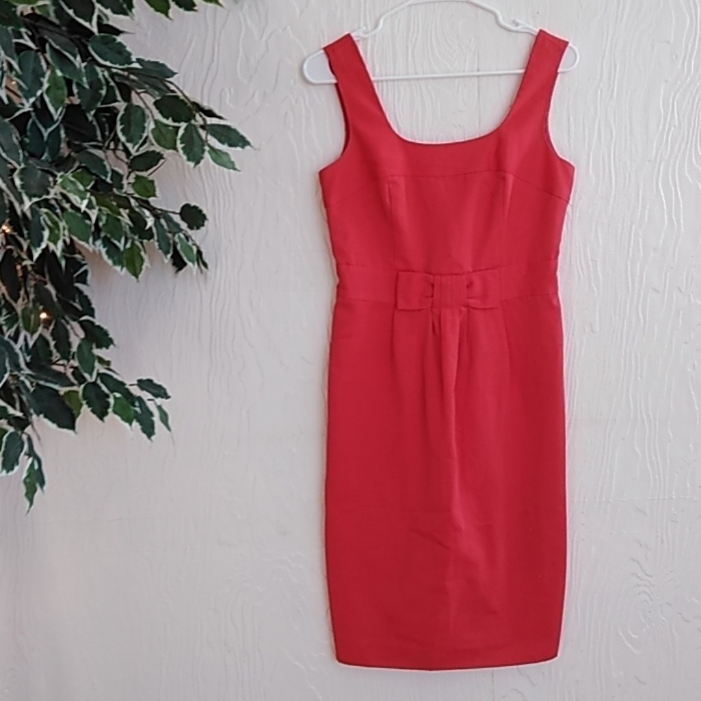 Marks & Spencer autograph Coral bow pencil dress